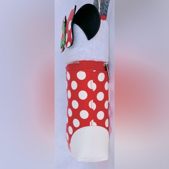 SALE - Loungefly Disney Minnie Mouse Christmas Holiday Stocking Crossbody Bag - Picture 9 of 14